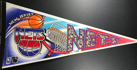 New Jersey Nets - Vintage 1994 NBA Pennant - 30.5 Inches - Made in USA 🇺🇸 Cover