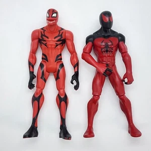 Lot of 2 Hasbro Spider-Man Scarlet Spider Kaine & Carnage Figures 5" 2015 & 2016 - Picture 1 of 6