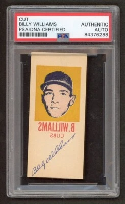 Billy Williams 1964 Topps Photo Tattoo PSA/DNA Autograph Signed Chicago Cubs HOF - Image 1 of 2