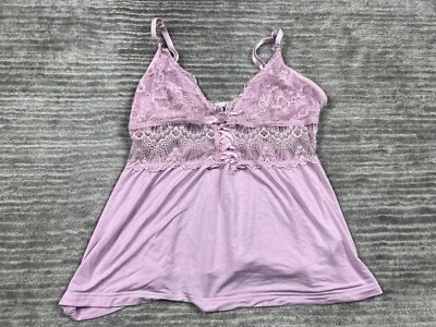 Top informal Daisy Fuentes para mujer rosa mediano sin mangas de encaje Foto 1 de 4