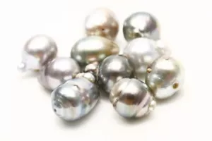 Perla di Tahiti perde entrambi i fori 10 pezzi 10-11 mm multicolore - Foto 1 di 2