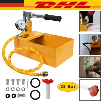25 Bar Befüllpumpe Handpumpe Prüfpumpe Testpumpe Heizung Solar Wasser Pumpe DHL - Bild 1 von 4
