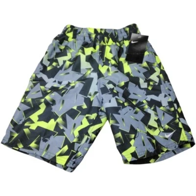 Nike Volt Drift Mania Swim Trunks NESS9720-739 Boys Medium Grey, Green - Image 1 of 3