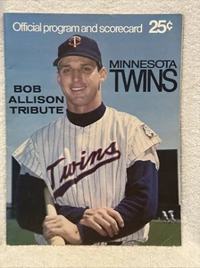 VINTAGE Minnesota Twins 1970 Program vs. Oakland A's Prog, Bob Allison Tribute! - Picture 1 of 14