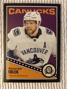 2019-20 19/20 O-Pee-Chee Black Border Alexander Edler #458 #D 26/100 Canucks - Bild 1 von 2