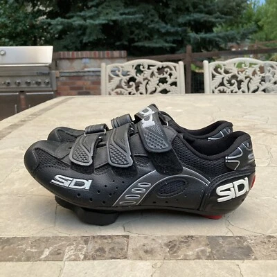 SiDI Zeta сетки из черной кожи велосипедные туфли SPD бутсы ЕС 40 женщин 8 мужской 7 - Изображение 1 из 4