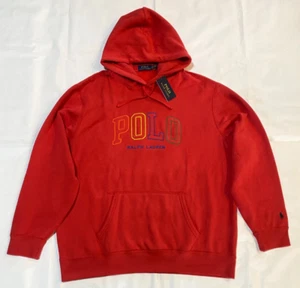 NWT- Polo Ralph Lauren Men's Classic Fit POLO LOGO Fleece Hoodie-Red-Medium-$168 - Picture 1 of 6