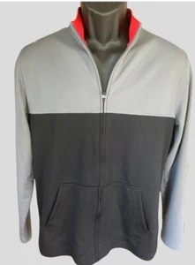 Lands End Men Full Zip Mock Neck Ltweight Active Jacket Black Grey Assorted Size - Picture 1 of 3