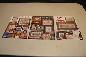 CROSS STITCH CHARTS GRAPH-IT ARTS LYNN WATERS BUSA COUNTRY KITCHEN KISS COOK - Picture 1 of 11
