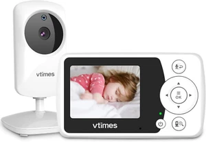 Camara De Vigilancia Para Bebes Con Monitor Y Audio Sin Wifi Alcance 1000 Pies - Bild 1 von 12