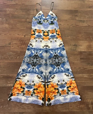 Stella McCartney Silk Jumpsuit Sz XS Tropical Floral Hawaiian - Image 1 of 4