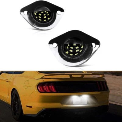 1994-2004 For Ford Mustang Bright White LED License Plate Light Lamp SET Pair Foto 1 de 4