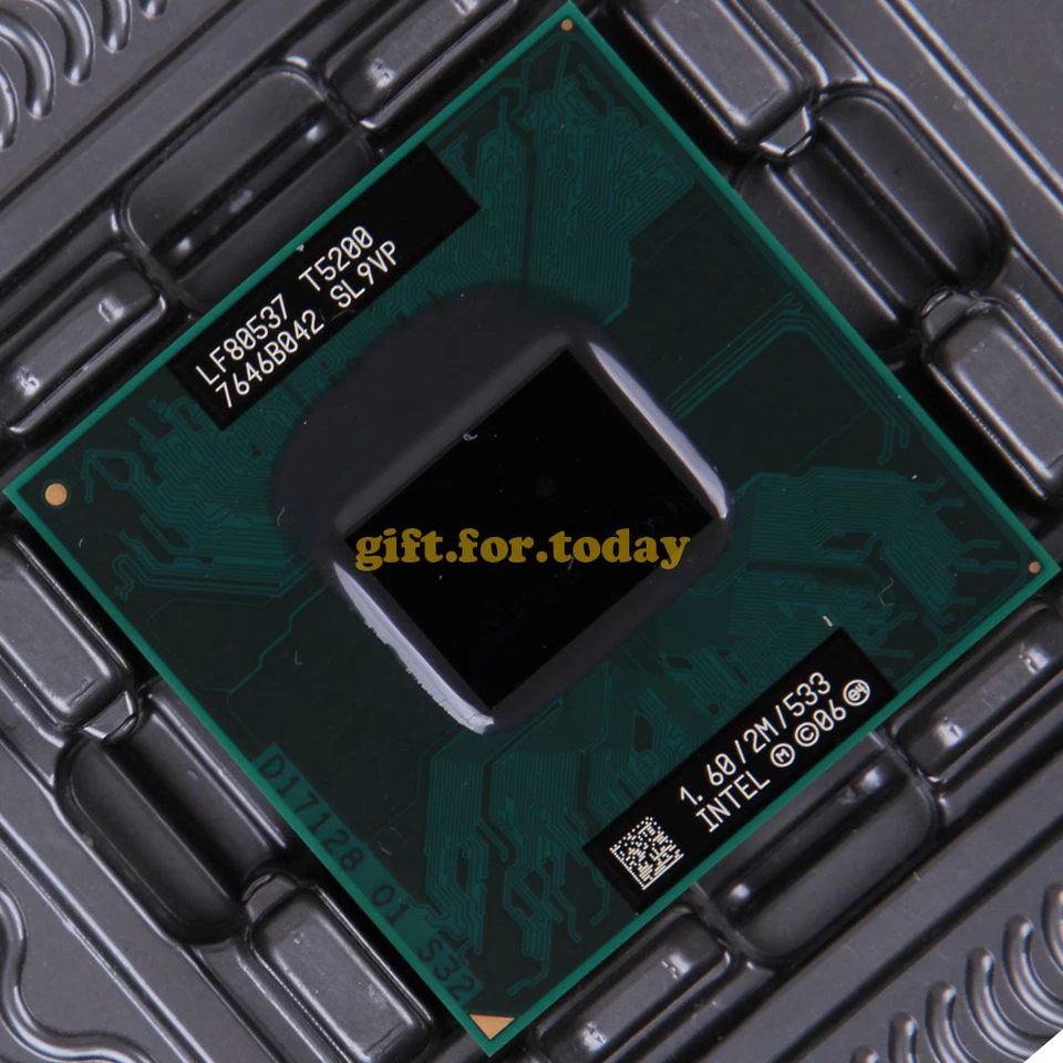 Original Intel Core 2 Duo T5200 1.6 GHz Dual-Core (LF80537GE0252M) Processor CPU - Image 1 of 1