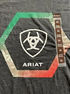 Ariat Men's Recon Trim Charcoal Heather T-Shirt Size XL 10044743 NEW - Picture 1 of 5