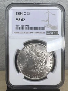 Moneda de plata Morgan 1884 O MS 62 dólar de plata de Estados Unidos 90 % certificada NGC venta al por menor $85 - Imagen 1 de 7