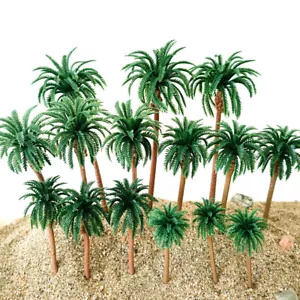15x Mini Coconut Palm Trees Model Train Wargame Diorama Landscape HO O N Z Scale - Picture 1 of 9