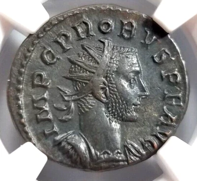 Probus Roman Empire NGC Ch AU Ancient Aurelianianus Abundantia Cornucopia - Image 1 of 4