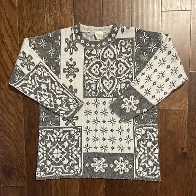 Suéter Tejido Copo de Nieve De Colección Hecho en EE. UU. Para Hombre M Invierno Esquí Nórdico Pullover Cálido Foto 1 de 4