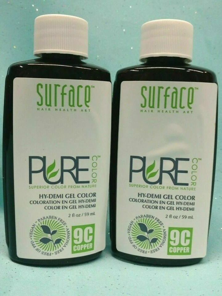 套装 /2 表面纯 HY-DEMI 胶发色染料 Demi 永久 9C 铜 2 盎司全新 — 第 1/1 张图片
