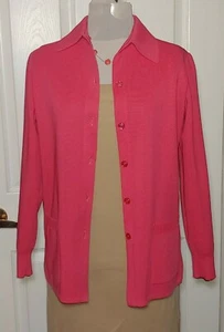 Gold Crown by Le Roy Button Front Cardigan Woman's Size S Long Sleeve - Picture 1 of 11