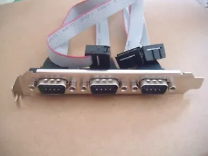 3 Ports Mainboard DB9 RS232 Com Seriell Header Anschlusskabel mit Halterung - Bild 1 von 1