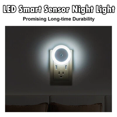 LED Nachtlicht Bewegung Schlafzimmer Mini Schlafzimmer Licht EU Stecker - Bild 1 von 4