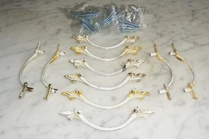 10 manijas de tirador de cajón para gabinete de desplazamiento de plumas blancas Amerock provincial - Imagen 1 de 4