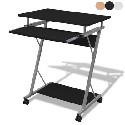 Computertisch Schreibtisch Rollen Bürotisch Computerwagen PC Tisch Computermöbel - Bild 1 von 4