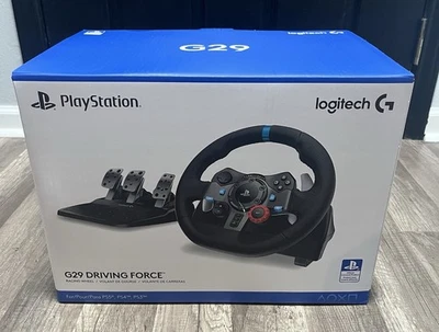 Logitech G29 Driving Force Racing Wheel & Pedals PS5, PS4, PC Brand New Open Box - Image 1 of 4