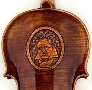 T31+ Meister antike Strad Stil geschnitzte Beethoven Violine europäisches Holz Spezial - Bild 1 von 13