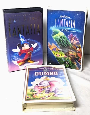 Colección Disney VF - Fantasia (1990), Fantasia 2000 y Dumbo - Raro VHS francés Foto 1 de 4