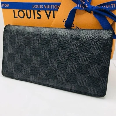 LOUIS VUITTON Damier Graphite Portefeuille Plaza Long Wallet Used Without Box - Image 1 of 4