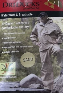 DriDucks Jacket & Pant Set XL Khaki/Sand Waterproof & Breathable New - Picture 1 of 6