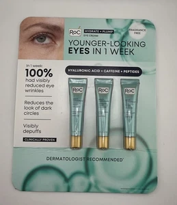 RoC Hydrate and Plump Crema Occhi 0,6 oz Confezione da 3 SIGILLATA - Foto 1 di 2