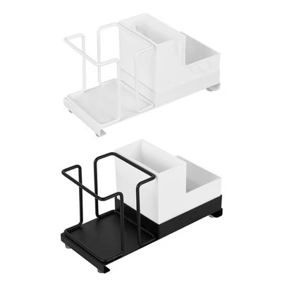 Multi Compartment Teas Coffee Sugar Packet Organiser Metal Desktop Storage Box - Image 1 of 4