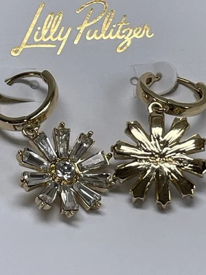 NWT- LILLY PULITZER Cool Shell Chandelier Gold Metallic Earrings $58.00 - Image 1 of 4