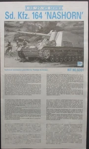 Dragon 1/35 German Sd Kfz 164 Nashorn - Directions Only from Kit No. 6001 - Bild 1 von 1