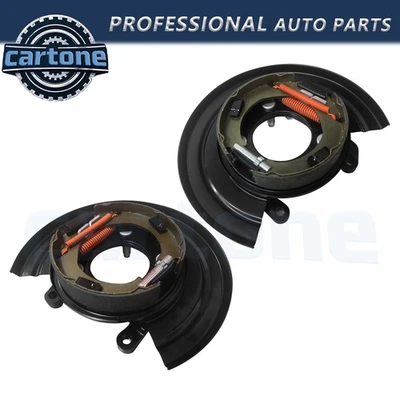 Pair Brake Backing Plate For 1999-05 Ford F250 F350 Super Duty Rearward of Axle Foto 1 de 4