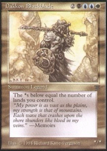Moderate Play, English MTG Regular Dakkon Blackblade Legends Magic the Gathering - Image 1 of 1