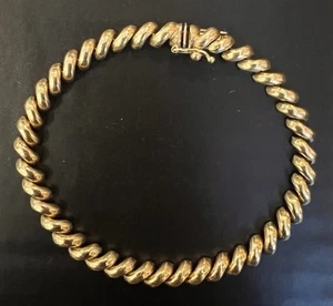 Vintage San Marco 14k Italy Gold Bracelet 7.25” 10 grams Estate Jewelry - Picture 1 of 11