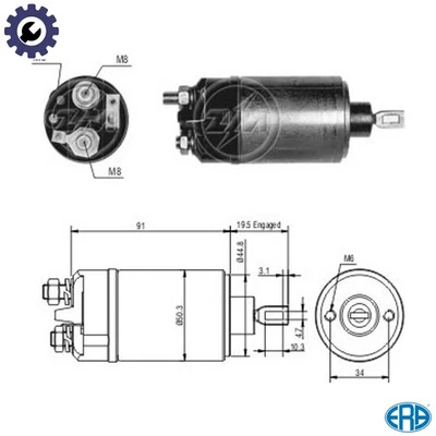 SOLENOID SWITCH STARTER ZM526 FOR SAAB 95/Station/Wagon 96 FORD TRANSIT/Van 1.5L - Imagem 1 de 4