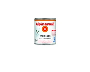 Alpinaweiß Weißlack 125 ml alpinaweiß seidenmatt Lack Universallack Innen Außen - Bild 1 von 6