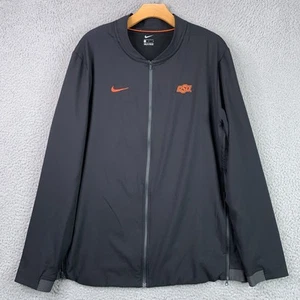 Oklahoma State Cowboys Jacket Mens Large Black NCAA Basketball Nike Full Zip OSU - Picture 1 of 19