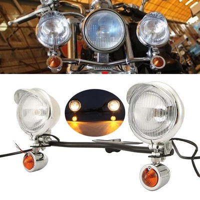 Passing Light Bar Spot Turn Signals For Yamaha V Star XVS 250 650 950 1100 1300 Foto 1 de 4