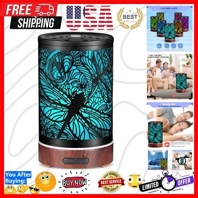 Elegante difusor de aceite esencial de libélula con luces LED de 7 colores y apagado automático Foto 1 de 4