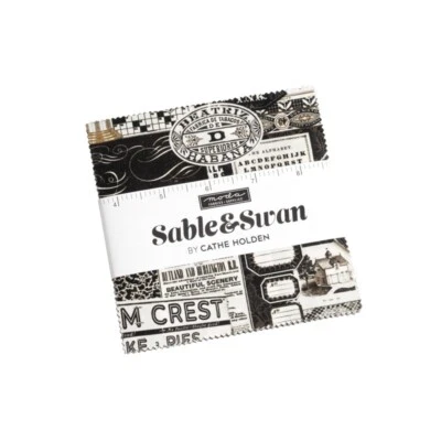 MODA Charm Pack Sable & Swan Contains 42  pieces measuring 5" squares - Image 1 of 2
