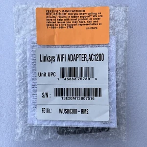 Adaptador Linksys WUSB6300 Doble Banda AC1200 Inalámbrico USB 3.0 WIFI - MFR Reacondicionado - Imagen 1 de 5