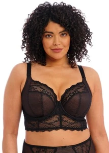 CLEARANCE-36E ELOMI - CHARLEY-U/WIRED BALCONY - BRALETTE BRA BLACK EL4381-82BLK - Picture 1 of 2