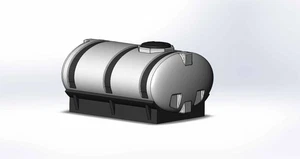 1/64 3D Printed 500 Gal Elliptical Tank with Cradle - Picture 1 of 2