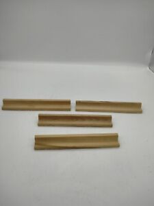 Set of 4 Scrabble Deluxe Edition Wooden Tile Holders VTG 1989 Replacement Pieces